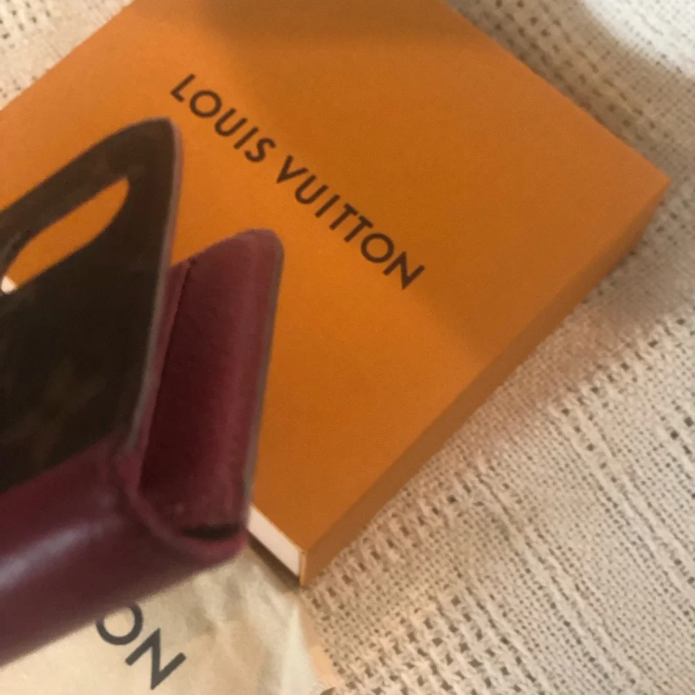 LOUIS VUITTON Monogram Folio iPhone X XS Case Smartphone Cover Fuchsia Red